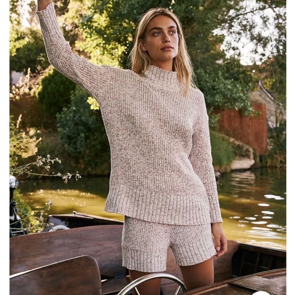 Free people beach trez sweater set in original combo
